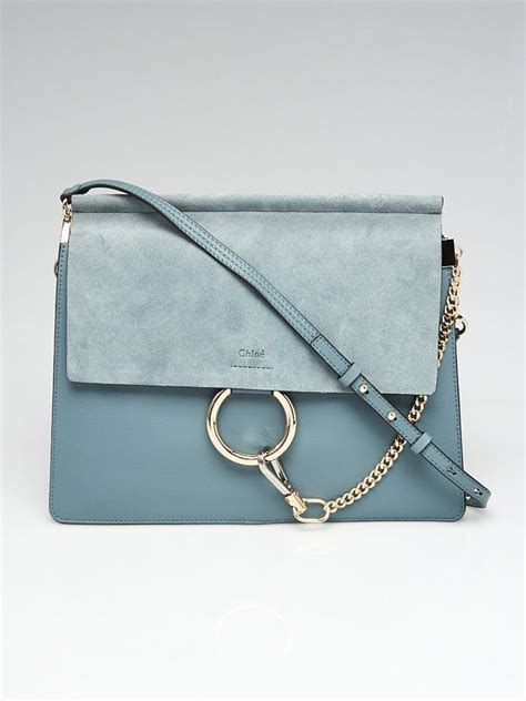 Chloe Medium Faye Bag in Cloudy Blue 